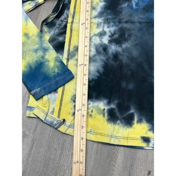 NWT Umgee Womens Tie Dye Tunic Top Cheetah Trim Long Sleeve Boho Hippie Size M - Picture 6 of 6